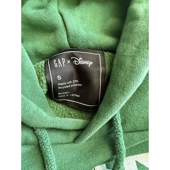 Gap x Disney Mickey Mouse Hoodie Adult Small Pullover Sweatshirt Pocket Green - Picture 5 of 5